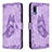 Coque Portefeuille Papillon Livre Cuir Etui Clapet B02F pour Samsung Galaxy M02 Violet Clair