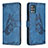 Coque Portefeuille Papillon Livre Cuir Etui Clapet B02F pour Samsung Galaxy M40S Bleu