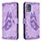 Coque Portefeuille Papillon Livre Cuir Etui Clapet B02F pour Samsung Galaxy M40S Violet Clair