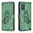 Coque Portefeuille Papillon Livre Cuir Etui Clapet B02F pour Samsung Galaxy S20 Plus 5G Vert