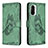 Coque Portefeuille Papillon Livre Cuir Etui Clapet B02F pour Xiaomi Mi 11i 5G Vert