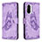 Coque Portefeuille Papillon Livre Cuir Etui Clapet B02F pour Xiaomi Mi 11i 5G Violet Clair