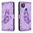 Coque Portefeuille Papillon Livre Cuir Etui Clapet B02F pour Xiaomi POCO C3 Violet Clair