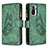 Coque Portefeuille Papillon Livre Cuir Etui Clapet B02F pour Xiaomi Poco M5S Vert