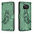 Coque Portefeuille Papillon Livre Cuir Etui Clapet B02F pour Xiaomi Poco X3 NFC Vert