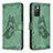 Coque Portefeuille Papillon Livre Cuir Etui Clapet B02F pour Xiaomi Redmi 10 (2022) Vert