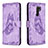 Coque Portefeuille Papillon Livre Cuir Etui Clapet B02F pour Xiaomi Redmi 9 Prime India Violet Clair