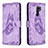 Coque Portefeuille Papillon Livre Cuir Etui Clapet B02F pour Xiaomi Redmi 9 Violet Clair