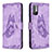 Coque Portefeuille Papillon Livre Cuir Etui Clapet B02F pour Xiaomi Redmi Note 10 5G Violet Clair