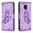 Coque Portefeuille Papillon Livre Cuir Etui Clapet B02F pour Xiaomi Redmi Note 9 Pro Max Violet Clair