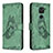 Coque Portefeuille Papillon Livre Cuir Etui Clapet B02F pour Xiaomi Redmi Note 9 Vert