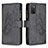 Coque Portefeuille Papillon Livre Cuir Etui Clapet B03F pour Samsung Galaxy A02s Noir