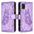 Coque Portefeuille Papillon Livre Cuir Etui Clapet B03F pour Samsung Galaxy A31 Violet Clair