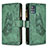 Coque Portefeuille Papillon Livre Cuir Etui Clapet B03F pour Samsung Galaxy M40S Vert