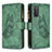 Coque Portefeuille Papillon Livre Cuir Etui Clapet B03F pour Samsung Galaxy S20 FE 5G Vert