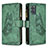 Coque Portefeuille Papillon Livre Cuir Etui Clapet B03F pour Samsung Galaxy S20 Plus Vert