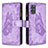 Coque Portefeuille Papillon Livre Cuir Etui Clapet B03F pour Samsung Galaxy S20 Plus Violet Clair