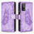 Coque Portefeuille Papillon Livre Cuir Etui Clapet B03F pour Xiaomi Mi 10T Pro 5G Violet Clair