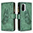 Coque Portefeuille Papillon Livre Cuir Etui Clapet B03F pour Xiaomi Mi 11i 5G Vert