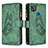 Coque Portefeuille Papillon Livre Cuir Etui Clapet B03F pour Xiaomi POCO C3 Vert