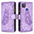 Coque Portefeuille Papillon Livre Cuir Etui Clapet B03F pour Xiaomi POCO C3 Violet Clair