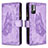 Coque Portefeuille Papillon Livre Cuir Etui Clapet B03F pour Xiaomi POCO M3 Pro 5G Violet Clair