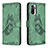 Coque Portefeuille Papillon Livre Cuir Etui Clapet B03F pour Xiaomi Poco M5S Vert