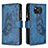Coque Portefeuille Papillon Livre Cuir Etui Clapet B03F pour Xiaomi Poco X3 Pro Bleu