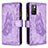 Coque Portefeuille Papillon Livre Cuir Etui Clapet B03F pour Xiaomi Redmi 10 4G Violet Clair