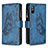 Coque Portefeuille Papillon Livre Cuir Etui Clapet B03F pour Xiaomi Redmi 9A Bleu