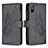 Coque Portefeuille Papillon Livre Cuir Etui Clapet B03F pour Xiaomi Redmi 9A Noir