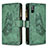 Coque Portefeuille Papillon Livre Cuir Etui Clapet B03F pour Xiaomi Redmi 9A Vert