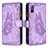 Coque Portefeuille Papillon Livre Cuir Etui Clapet B03F pour Xiaomi Redmi 9A Violet Clair