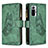 Coque Portefeuille Papillon Livre Cuir Etui Clapet B03F pour Xiaomi Redmi Note 10 Pro 4G Vert