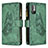 Coque Portefeuille Papillon Livre Cuir Etui Clapet B03F pour Xiaomi Redmi Note 10T 5G Vert