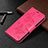 Coque Portefeuille Papillon Livre Cuir Etui Clapet B13F pour Samsung Galaxy S21 FE 5G Rose Rouge