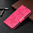 Coque Portefeuille Papillon Livre Cuir Etui Clapet B13F pour Samsung Galaxy S21 Plus 5G Rose Rouge