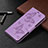 Coque Portefeuille Papillon Livre Cuir Etui Clapet B13F pour Samsung Galaxy S21 Plus 5G Violet Clair