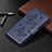 Coque Portefeuille Papillon Livre Cuir Etui Clapet B13F pour Samsung Galaxy S22 Ultra 5G Bleu