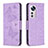 Coque Portefeuille Papillon Livre Cuir Etui Clapet B13F pour Xiaomi Mi 12S Pro 5G Violet Clair