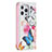 Coque Portefeuille Papillon Livre Cuir Etui Clapet L01 pour Apple iPhone 14 Pro Max Rose Petit