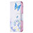 Coque Portefeuille Papillon Livre Cuir Etui Clapet L01 pour Apple iPhone 15 Plus Bleu Petit