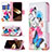 Coque Portefeuille Papillon Livre Cuir Etui Clapet L01 pour Apple iPhone 15 Rose Petit