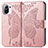 Coque Portefeuille Papillon Livre Cuir Etui Clapet L02 pour Xiaomi Mi 11 Lite 4G Rose