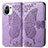 Coque Portefeuille Papillon Livre Cuir Etui Clapet L02 pour Xiaomi Mi 11 Lite 5G NE Violet Clair