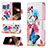 Coque Portefeuille Papillon Livre Cuir Etui Clapet L03 pour Apple iPhone 14 Pro Max Rose