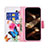 Coque Portefeuille Papillon Livre Cuir Etui Clapet L03 pour Apple iPhone 14 Pro Rose Petit