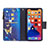 Coque Portefeuille Papillon Livre Cuir Etui Clapet L04 pour Apple iPhone 14 Bleu Petit