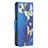 Coque Portefeuille Papillon Livre Cuir Etui Clapet L07 pour Apple iPhone 13 Bleu Petit