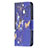 Coque Portefeuille Papillon Livre Cuir Etui Clapet L07 pour Apple iPhone 13 Bleu Royal Petit